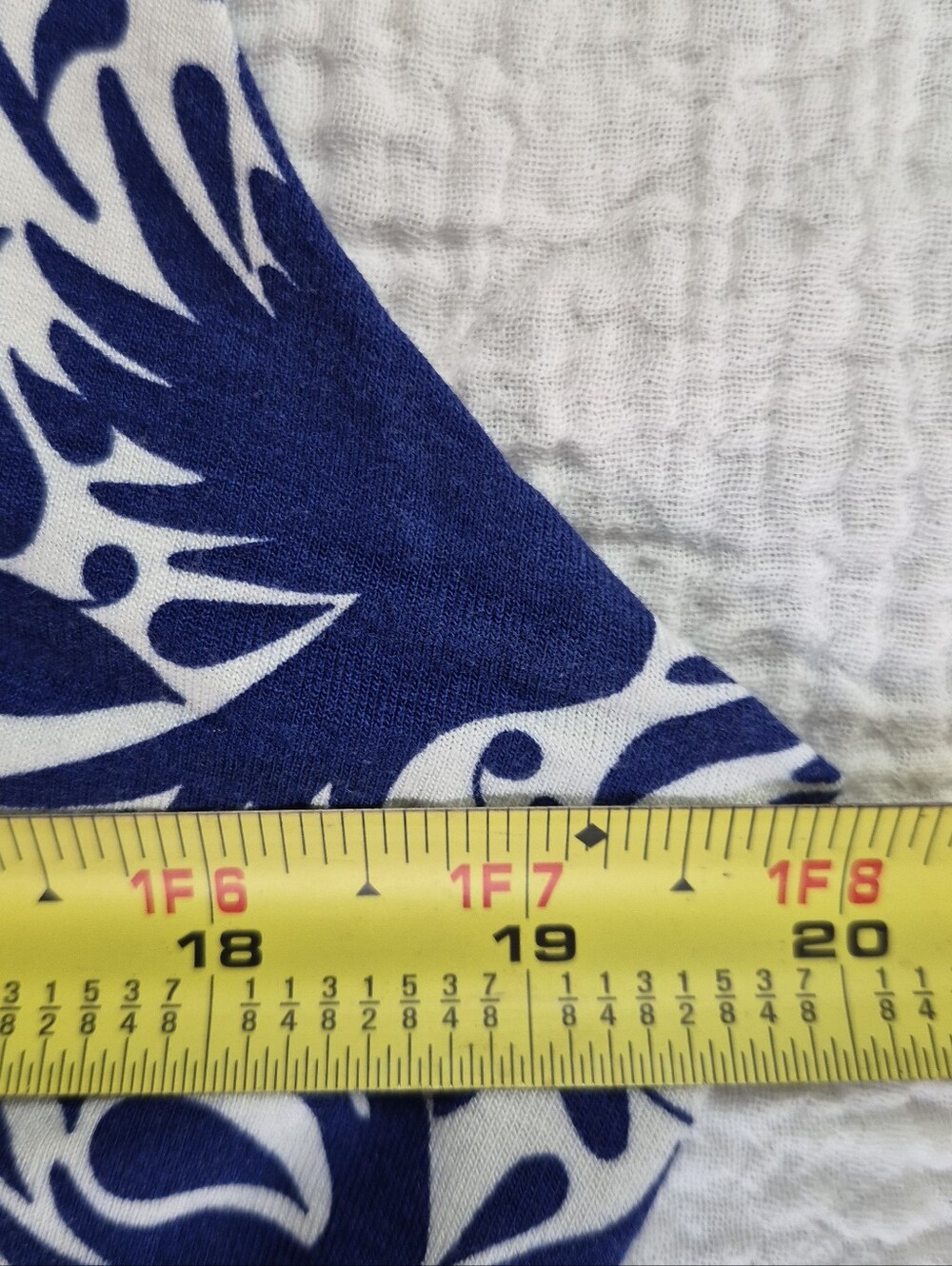 Boden Lorna Faux-Wrap Jersey Mini Dress, Size 12, Blue/White Dawn Bird Tile, EUC - Picture 5 of 12
